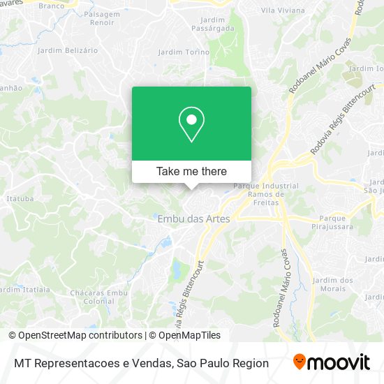 MT Representacoes e Vendas map