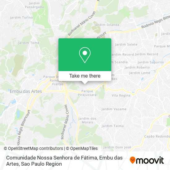 Comunidade Nossa Senhora de Fátima, Embu das Artes map