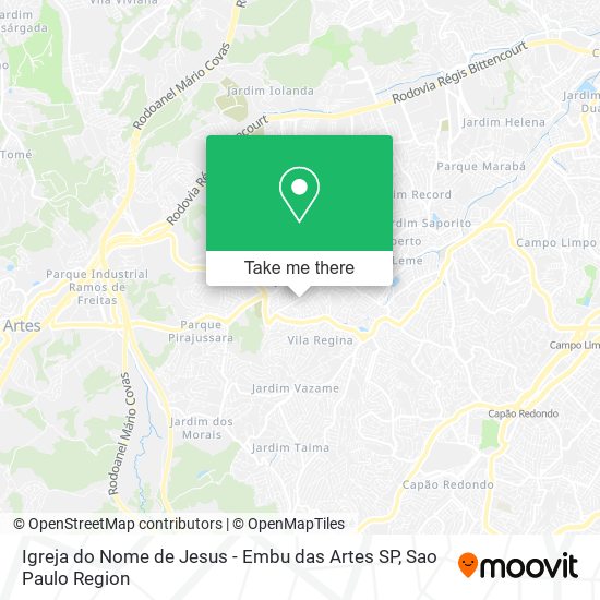 Igreja do Nome de Jesus - Embu das Artes SP map