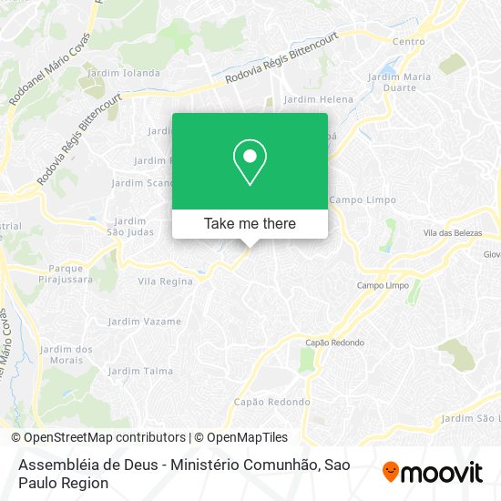 Mapa Assembléia de Deus - Ministério Comunhão