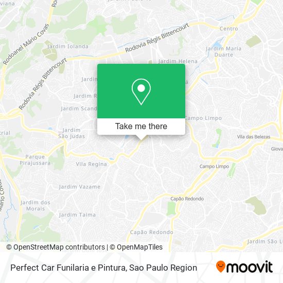 Mapa Perfect Car Funilaria e Pintura