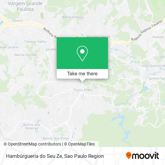 Mapa Hambúrgueria do Seu Ze