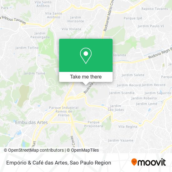 Mapa Empório & Café das Artes