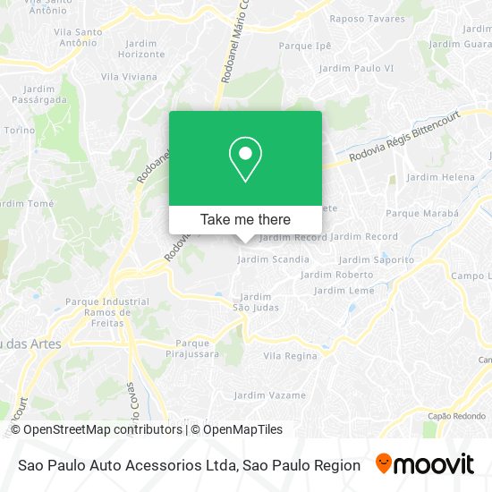 Mapa Sao Paulo Auto Acessorios Ltda