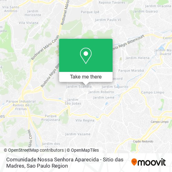 Comunidade Nossa Senhora Aparecida - Sitio das Madres map