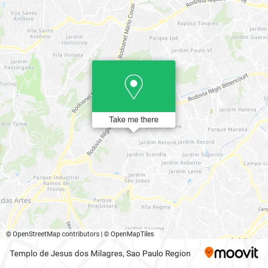 Templo de Jesus dos Milagres map