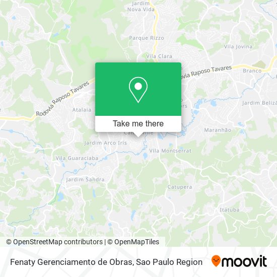 Fenaty Gerenciamento de Obras map