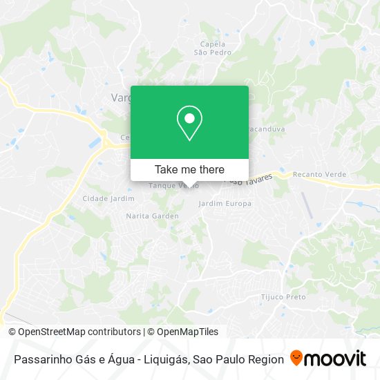 Passarinho Gás e Água - Liquigás map