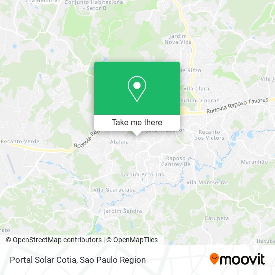 Mapa Portal Solar Cotia