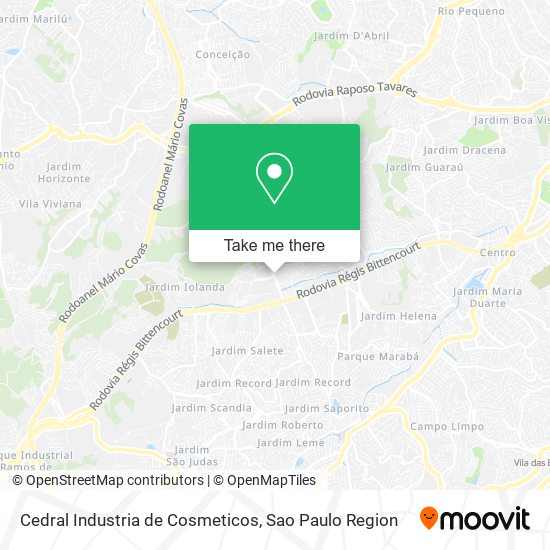 Cedral Industria de Cosmeticos map