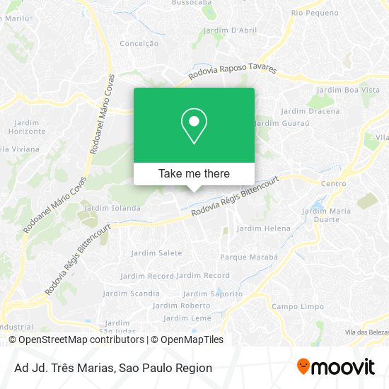 Ad Jd. Três Marias map