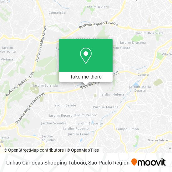 Unhas Cariocas Shopping Taboão map