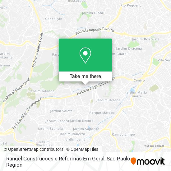 Mapa Rangel Construcoes e Reformas Em Geral