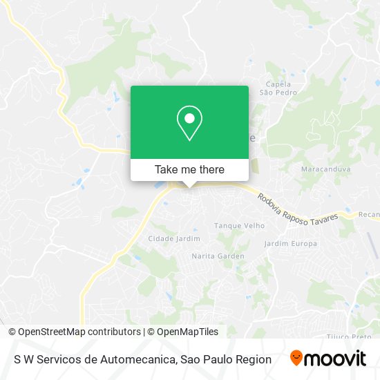 S W Servicos de Automecanica map