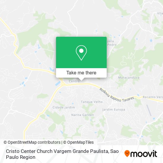 Mapa Cristo Center Church Vargem Grande Paulista