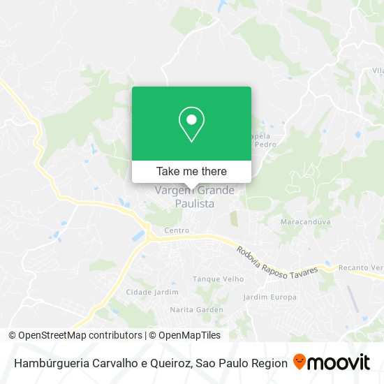 Mapa Hambúrgueria Carvalho e Queiroz