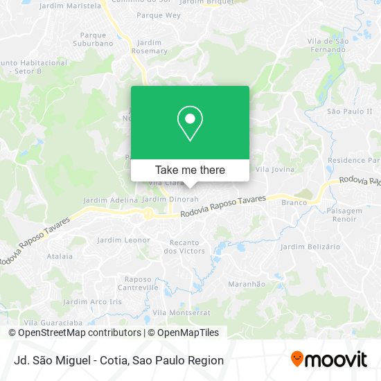 Jd. São Miguel - Cotia map