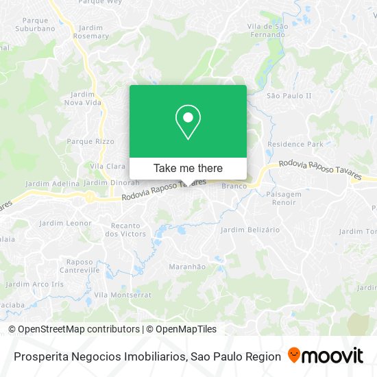 Mapa Prosperita Negocios Imobiliarios