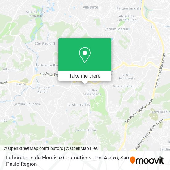 Laboratório de Florais e Cosmeticos Joel Aleixo map