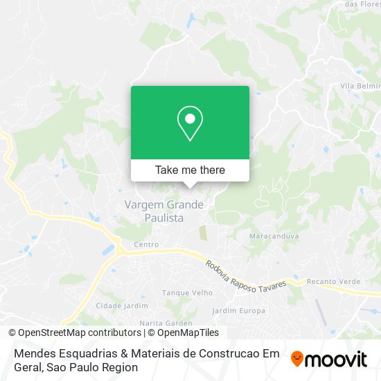 Mendes Esquadrias & Materiais de Construcao Em Geral map