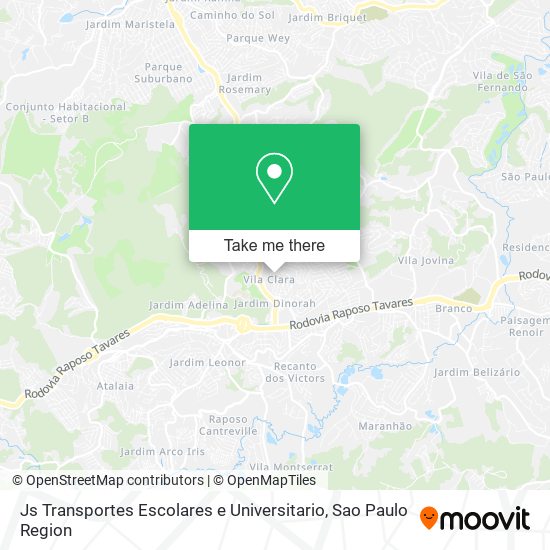 Js Transportes Escolares e Universitario map