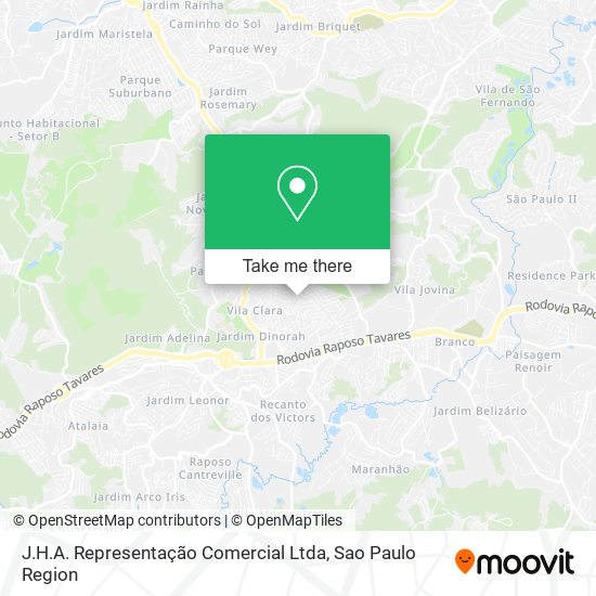 J.H.A. Representação Comercial Ltda map