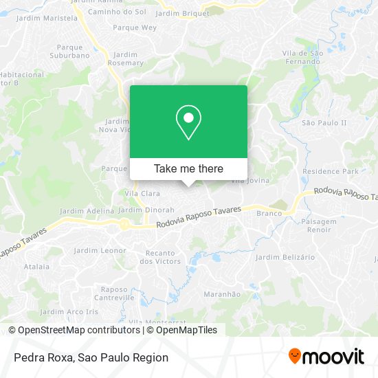 Pedra Roxa map