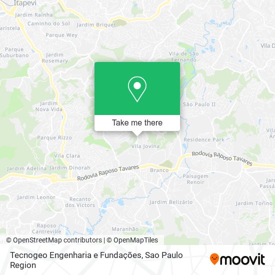 Tecnogeo Engenharia e Fundações map
