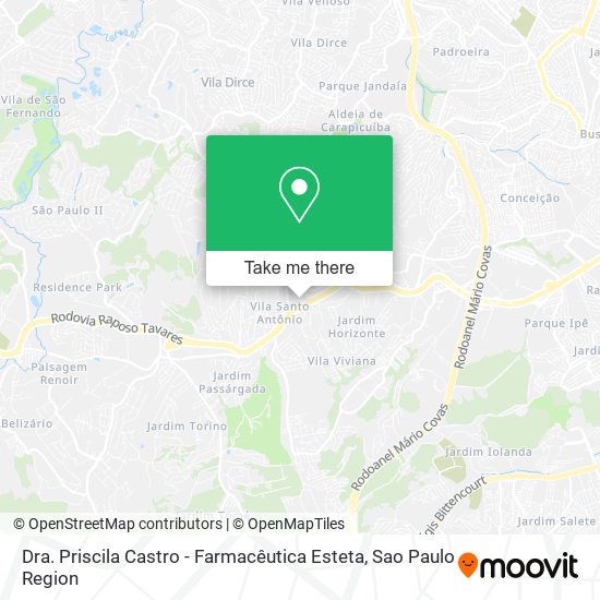 Dra. Priscila Castro - Farmacêutica Esteta map