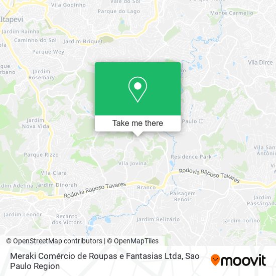 Meraki Comércio de Roupas e Fantasias Ltda map