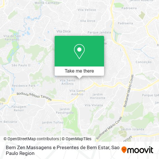 Bem Zen Massagens e Presentes de Bem Estar map