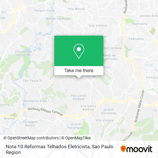 Nota 10 Reformas Telhados Eletricista map