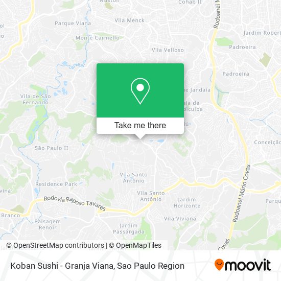 Koban Sushi - Granja Viana map