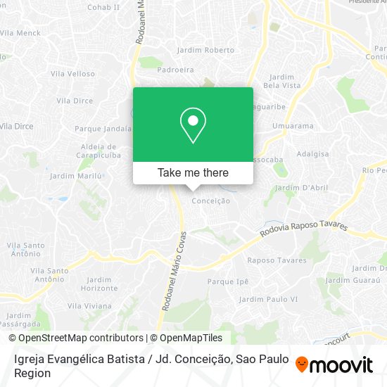 Mapa Igreja Evangélica Batista / Jd. Conceição