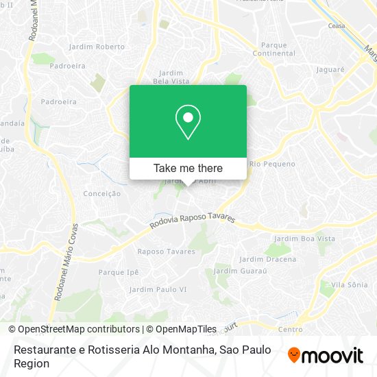 Mapa Restaurante e Rotisseria Alo Montanha