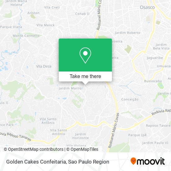 Golden Cakes Confeitaria map