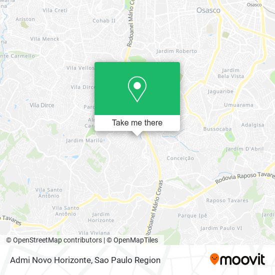 Admi Novo Horizonte map