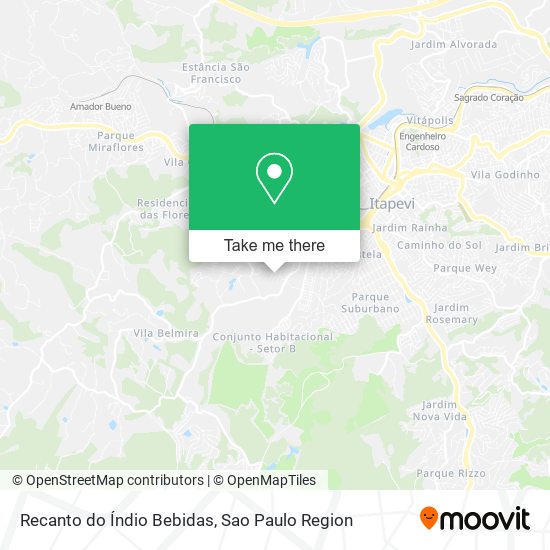 Recanto do Índio Bebidas map