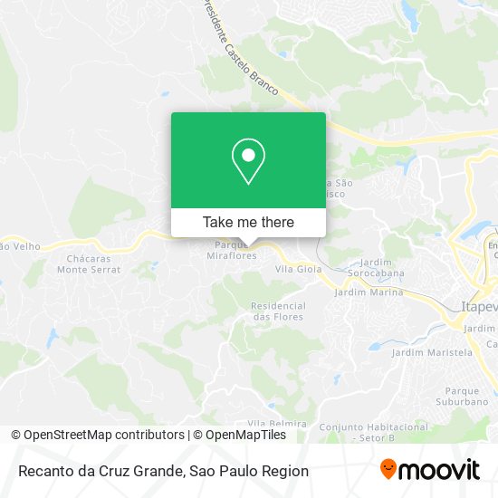 Mapa Recanto da Cruz Grande