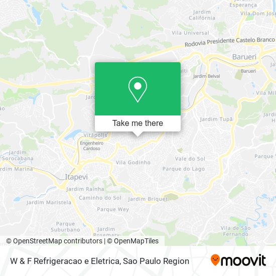 Mapa W & F Refrigeracao e Eletrica