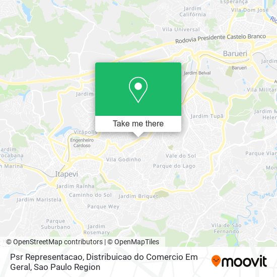 Mapa Psr Representacao, Distribuicao do Comercio Em Geral