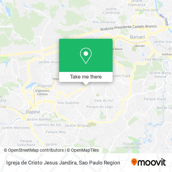 Mapa Igreja de Cristo Jesus Jandira