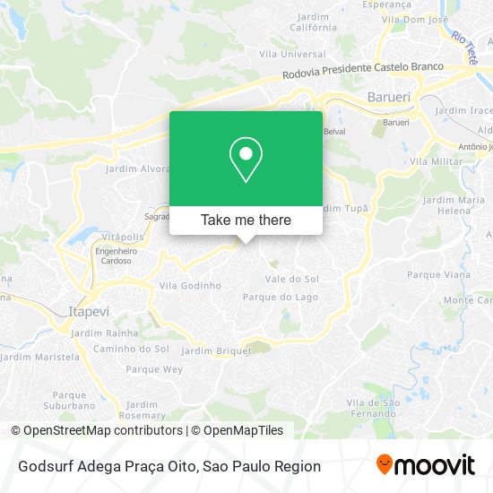 Mapa Godsurf Adega Praça Oito