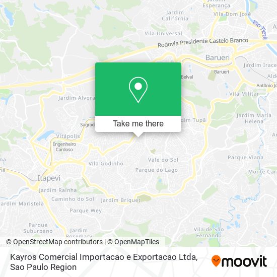 Kayros Comercial Importacao e Exportacao Ltda map