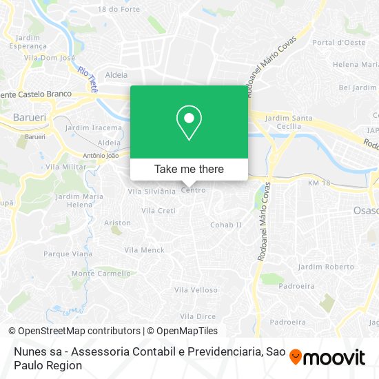 Mapa Nunes sa - Assessoria Contabil e Previdenciaria