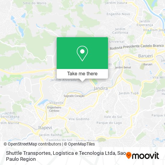Shuttle Transportes, Logística e Tecnologia Ltda map