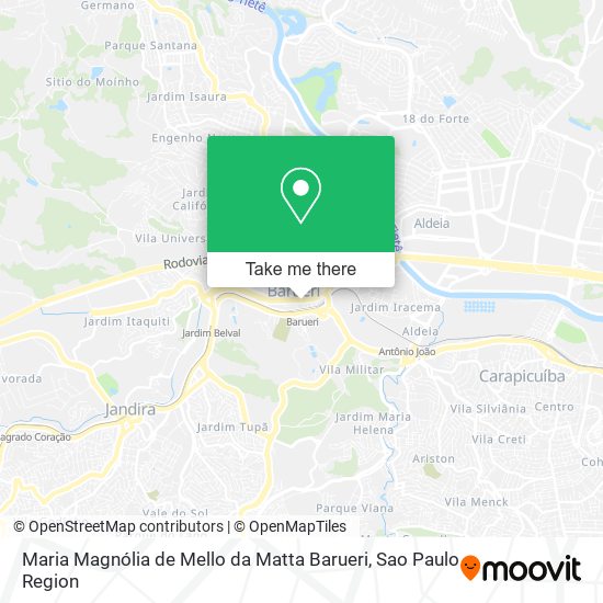 Maria Magnólia de Mello da Matta Barueri map