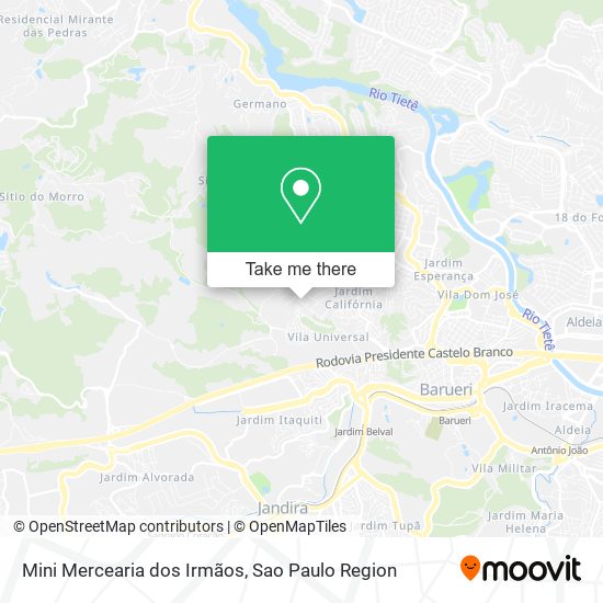 Mapa Mini Mercearia dos Irmãos