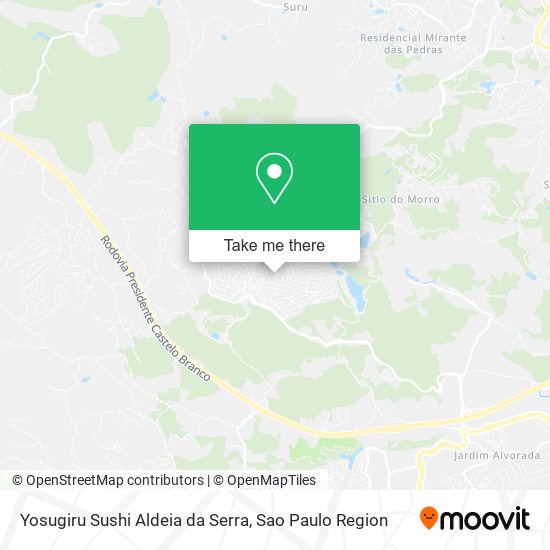 Mapa Yosugiru Sushi Aldeia da Serra