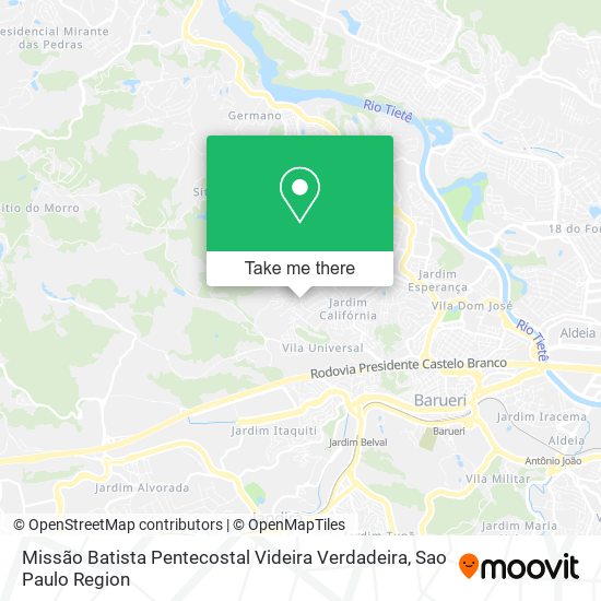 Missão Batista Pentecostal Videira Verdadeira map